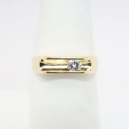 Picture of 14k Yellow Gold & Sliding Round Brilliant Cut Diamond Ring