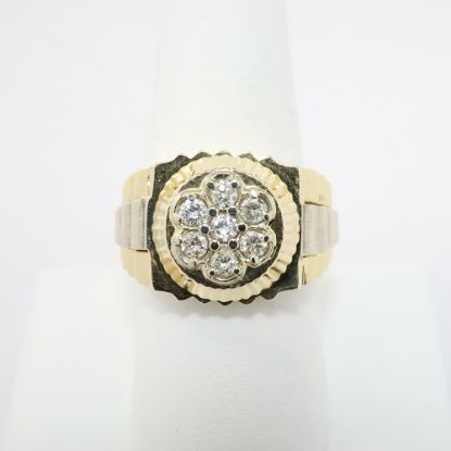 Picture of 14k Two-Tone Gold & Diamond Men's Wrist Watch Inspired Ring