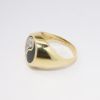 Picture of 14k Yellow Gold, Black Onyx & Pavé Set Diamond Yin & Yang Ring