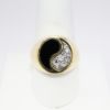 Picture of 14k Yellow Gold, Black Onyx & Pavé Set Diamond Yin & Yang Ring