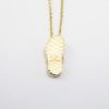 Picture of 14k Yellow Gold Necklace with Diamond Accented Flip Flop Pendant