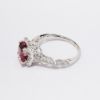 Picture of Vintage Inspired Square Cut Pink Tourmaline Ring with Diamond Halo