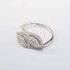 Picture of 18k White Gold & Diamond Cluster Bypass Ring