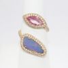 Picture of 18k Rose Gold "Ocean Bliss" Opal, Pink Sapphire, And Diamond Bypass Ring