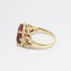 Picture of 14k Yellow Gold & Ombre, Emerald Cut Pink Tourmaline Ring with Diamond Accents