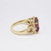 Picture of 14k Yellow Gold & Ombre, Emerald Cut Pink Tourmaline Ring with Diamond Accents