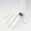 Picture of 18k Rose Gold & Bezel Set, Emerald Cut Amethyst Ring