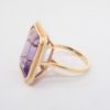 Picture of 18k Rose Gold & Bezel Set, Emerald Cut Amethyst Ring