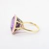 Picture of 14k Yellow Gold & Amethyst Ring with Bright Purple Enamel Halo