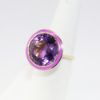 Picture of 14k Yellow Gold & Amethyst Ring with Bright Purple Enamel Halo