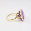 Picture of 14k Yellow Gold & Amethyst Ring with Bright Purple Enamel Halo