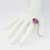 Picture of 14k Yellow Gold & Amethyst Ring with Bright Purple Enamel Halo