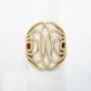 Picture of 18k Yellow Gold & Diamond Overlapping Loops Statement Ring