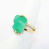 Picture of 18k Yellow Gold & Rough Emerald Ring with Diamond Accents