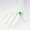 Picture of 18k Yellow Gold & Rough Emerald Ring with Diamond Accents