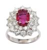 Picture of 1.34ct Oval Ruby Ring with 2.0ct Diamonds, 18k White Gold