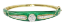 Picture of La Triomphe 14k Yellow Gold, Green Enameled Hinged Bangle with .50ct Diamonds