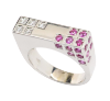 Picture of Diamond and Ruby Statement Ring, 18k White Gold