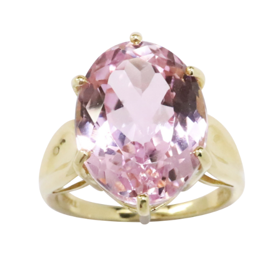 Picture of 10.90ct Kunzite Ring, 14k Yellow Gold