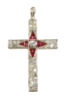 Picture of Antique Diamond Cross Pendant, 18k Two-Tone Gold