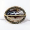 Picture of Antique Victorian Era 17k Yellow Gold & Agate Brooch