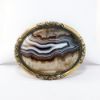 Picture of Antique Victorian Era 17k Yellow Gold & Agate Brooch