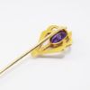 Picture of Antique Art Nouveau 14k Yellow Gold & Oval Cut Amethyst Stick Pin