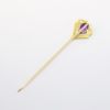 Picture of Antique Art Nouveau 14k Yellow Gold & Oval Cut Amethyst Stick Pin