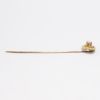 Picture of Antique 10k Yellow Gold & Diamond Stick Pin with Laurel Leaf Halo