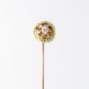 Picture of Antique 10k Yellow Gold & Diamond Stick Pin with Laurel Leaf Halo