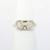 Picture of Antique Art Deco Era 14k White Gold Filigree Double Diamond Ring