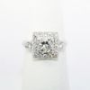 Picture of Antique Art Deco Era Platinum & Diamond Engagement Ring with Square Halo