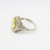 Picture of Antique Art Deco 14k White Gold Filigree & Synthetic Citrine Ring