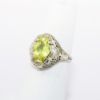 Picture of Antique Art Deco 14k White Gold Filigree & Synthetic Citrine Ring