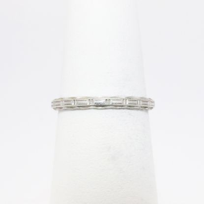 Picture of Antique Art Deco Iridium Platinum Etched Wedding Band