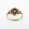 Picture of Antique Edwardian Era 18k Yellow Gold, Sterling Silver, Old Mine Cut Diamond & Pearl Ring