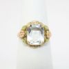 Picture of Antique 10k Yellow & Rose Gold Ring with Faceted Rock Crystal Center