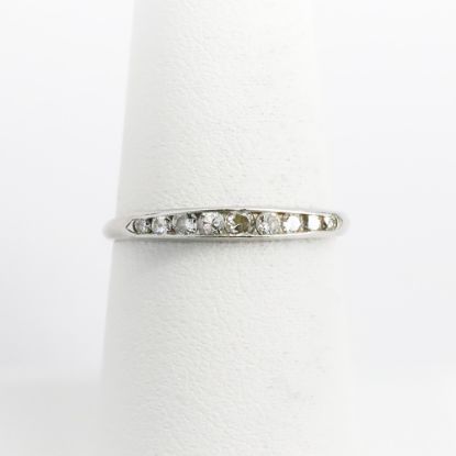 Picture of Antique Delicate Iridium Platinum & Diamond Wedding Band