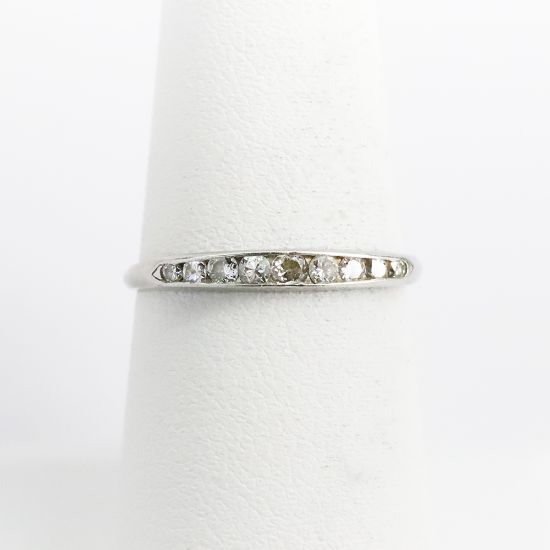 Picture of Antique Delicate Iridium Platinum & Diamond Wedding Band