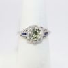 Picture of Early Art Deco Era Platinum Filigree & Yellow Diamond Engagement Ring with Synthetic Sapphire Accents