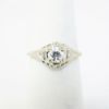 Picture of Antique Art Deco Era 18k White Gold Filigree & Diamond Engagement Ring 