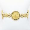 Picture of 14k/22k yellow Gold Elegant Lady Liberty Coin Fleur de Lis Bracelet