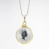 Picture of Platinum 1/4oz Koala Coin Necklace with 14k yellow Gold bezel