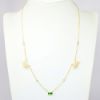 Picture of Custom 14k Yellow Gold, Green Tourmaline & Diamond Necklace with Turtle Motif