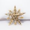 Picture of Antique Edwardian 14k Yellow Gold & Diamond Brooch Pendant