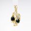 Picture of 14k Yellow Gold, Green Tourmaline & Diamond Pendant 