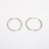 Picture of 14k White Gold & Diamond Hoop Earrings 