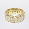 Picture of 14k Yellow Gold & Diamond Paneled Men's Wedding Band 