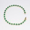 Picture of 14k Yellow Gold, Diamond & Emerald Tennis Bracelet