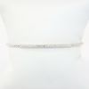 Picture of Delicate 14k White Gold & Diamond Cuff Bracelet with Safety Chain